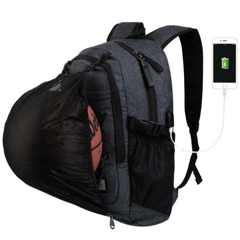 Laptop,Sport,School,Charging Men Sport football/Basketball Backpack