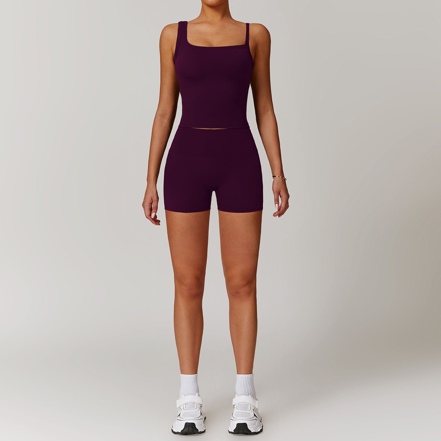 Quick drying vest+shorts yoga suit outdoor training suit running sports fitness suit set